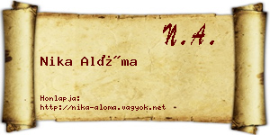 Nika Alóma névjegykártya